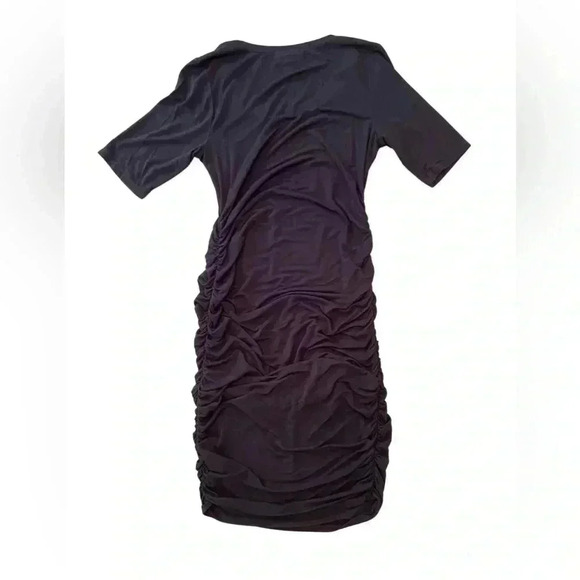 Motherhood Maternity Black Ruched Knee-Length Dress Size Small - Picture 5 of 6
